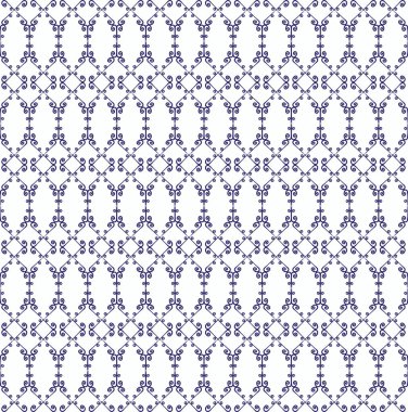 Süs seamless modeli. Mavi ve beyaz renkler. Duvar kağıdı, tekstil, ambalaj, baskı, iç, zemin, kumaş sonsuz şablonu. Soyut doku. Tasarım için geleneksel etnik süsleme.  