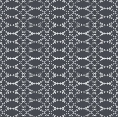 Süs seamless modeli. Gri ve beyaz renkler. Duvar kağıdı, tekstil, ambalaj, baskı, iç, zemin, kumaş sonsuz şablonu. Soyut doku. Tasarım için geleneksel etnik süsleme.  