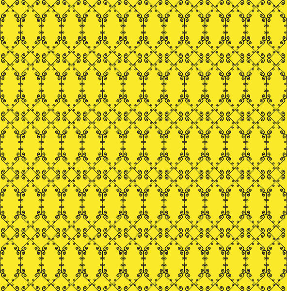 Ornamental seamless pattern. Black and yellow colors. Endless template for wallpaper, textile, wrapping, print, interior, floor, fabric. Abstract texture.Traditional ethnic ornament for design.  