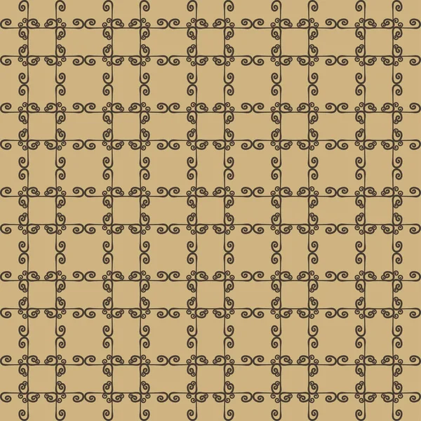 Motif ornemental sans couture. Couleurs beige et marron. Modèle sans fin pour papier peint, textile, emballage, impression, intérieur, plancher, tissu. Texture abstraite.Ornement ethnique traditionnel pour le design . — Image vectorielle