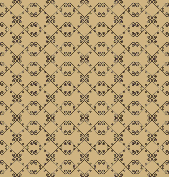 Ornamental seamless pattern. Beige and brown colors. Endless template for wallpaper, textile, wrapping, print, interior, floor, fabric. Abstract texture.Traditional ethnic ornament for  design.  