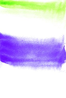 Mavi ve yeşil lekesi ile kartı. Suluboya resim tasarım için. Parlak dokulu zemin. Kartpostal, afiş, logo, davet. El izole üzerinde beyaz arka plan boya. Vektör çizim. 