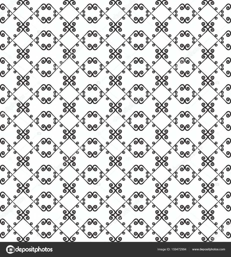 Ornamental Seamless Pattern Black And White Colors Endless