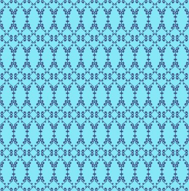 Süs seamless modeli. Arka plan mavi renklerde. Duvar kağıdı, tekstil, ambalaj, baskı, iç, zemin, kumaş sonsuz şablonu. Soyut doku. Tasarım için geleneksel etnik süsleme.  