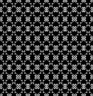 Ornamentornamental seamless modeli. Siyah ve beyaz renkler. Duvar kağıdı, tekstil, ambalaj, baskı, iç, zemin, kumaş sonsuz şablonu. Soyut doku. Tasarım için geleneksel etnik süsleme.  
