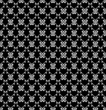 Süs seamless modeli. Siyah ve beyaz renkler. Duvar kağıdı, tekstil, ambalaj, baskı, iç, zemin, kumaş sonsuz şablonu. Soyut doku. Tasarım için geleneksel etnik süsleme.  