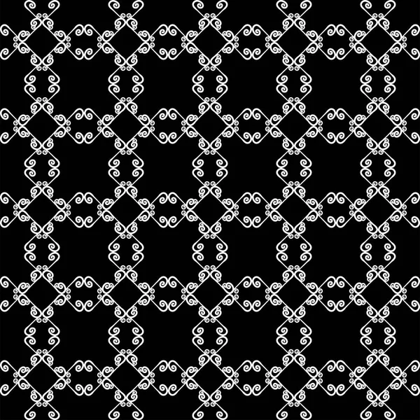 Motif ornemental sans couture. Couleurs noir et blanc. Modèle sans fin pour papier peint, textile, emballage, impression, intérieur, plancher, tissu. Texture abstraite.Ornement ethnique traditionnel pour le design . — Image vectorielle