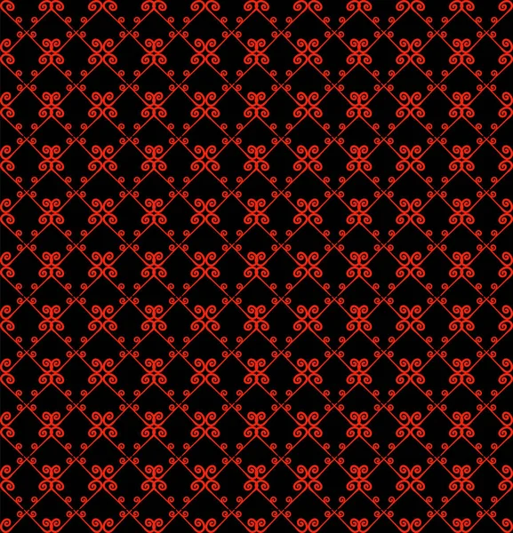 Süs seamless modeli. Siyah ve kırmızı renkler. Duvar kağıdı, tekstil, ambalaj, baskı, iç, zemin, kumaş sonsuz şablonu. Soyut doku. Tasarım için geleneksel etnik süsleme.  