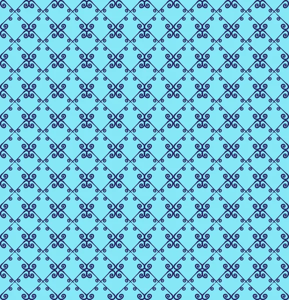 Ornamental seamless pattern. Background in Blue colors. Endless template for wallpaper, textile, wrapping, print, interior, floor, fabric. Abstract texture.Traditional ethnic ornament for  design. — Stock Vector