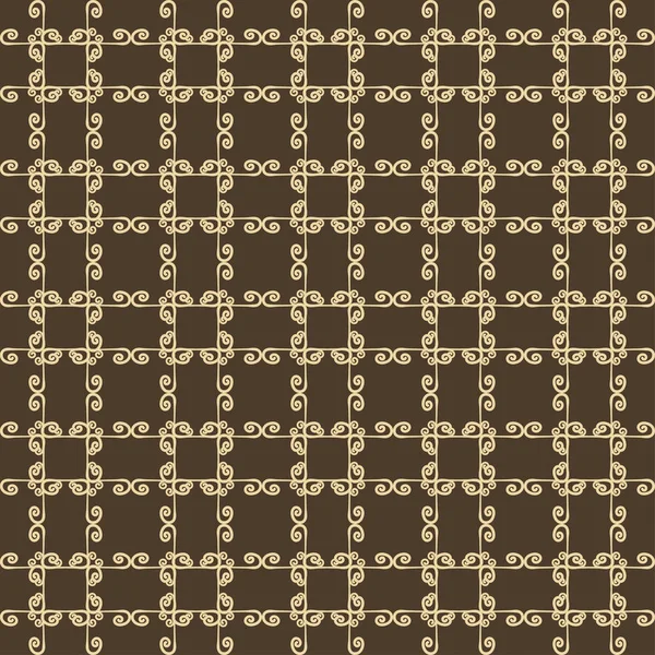 Ornamental seamless pattern. Beige and brown colors. Endless template for wallpaper, textile, wrapping, print, interior, floor, fabric. Abstract texture.Traditional ethnic ornament for  design. — Stock Vector