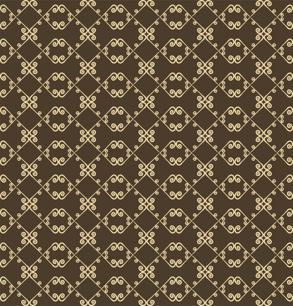 Ornamental seamless pattern. Beige and brown colors. Endless template for wallpaper, textile, wrapping, print, interior, floor, fabric. Abstract texture.Traditional ethnic ornament for  design.  