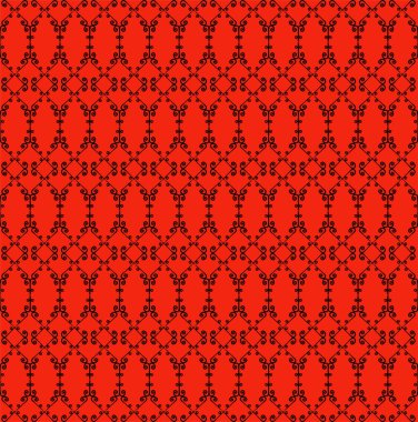 Süs seamless modeli. Siyah ve kırmızı renkler. Duvar kağıdı, tekstil, ambalaj, baskı, iç, zemin, kumaş sonsuz şablonu. Soyut doku. Tasarım için geleneksel etnik süsleme.  