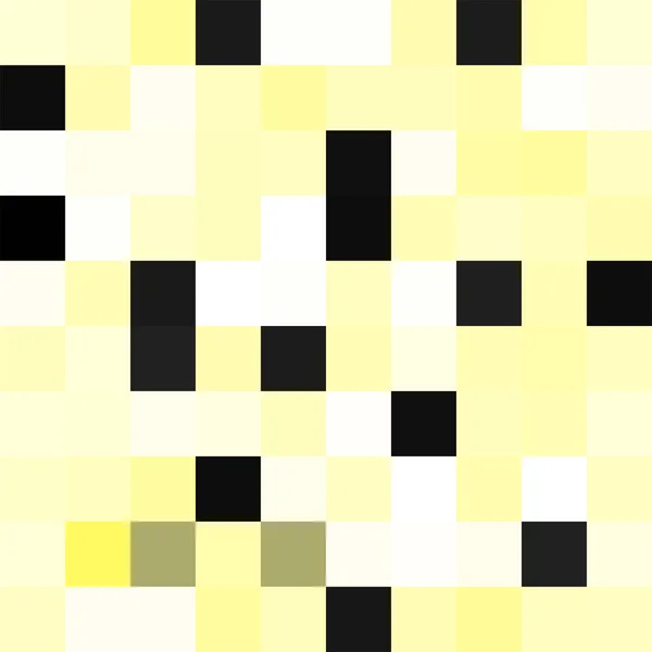 Modèle sans couture. Fond carré géométrique. Des couleurs jaunes. Pixel art style.Carrelage vectoriel.Illustration abstraite . — Image vectorielle