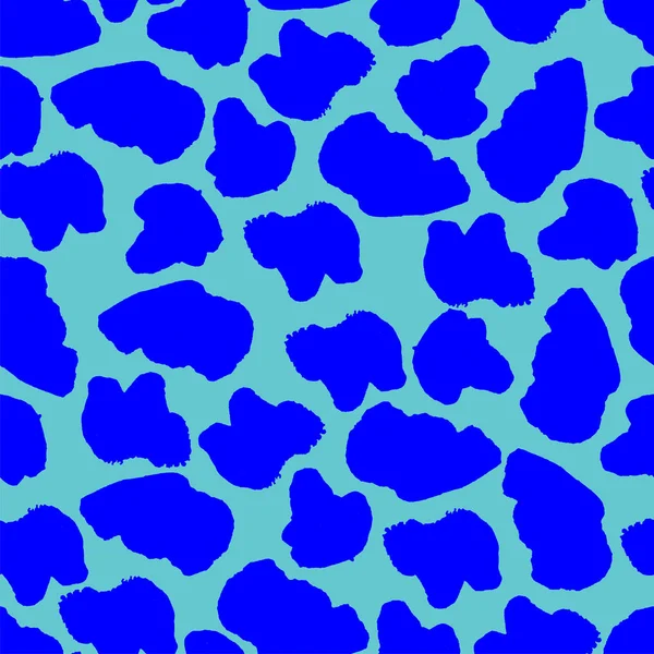Abstrakte nahtlose Muster. Blaue Farben. Grunge-Textur mit Flecken. helle Vektorillustration. Druck für Textilien und Stoff. endloser abstrakter Hintergrund mit einfachen Elementen. — Stockvektor