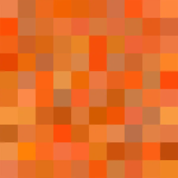 Padrão sem costura. Fundo quadrado geométrico. Cores laranja. Pixel art style.Vector tile.Abstract ilustração . — Vetor de Stock