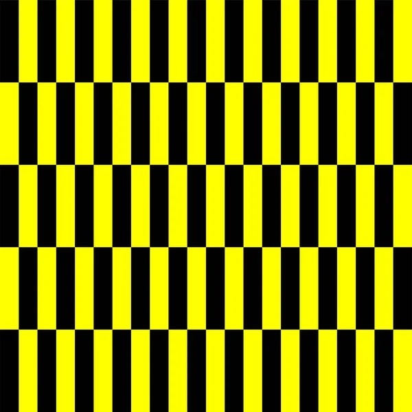 Seamless vector pattern. Geometrical square background. Yellow and black colors. Vertical vector tile.Abstract illustration. — ストックベクタ