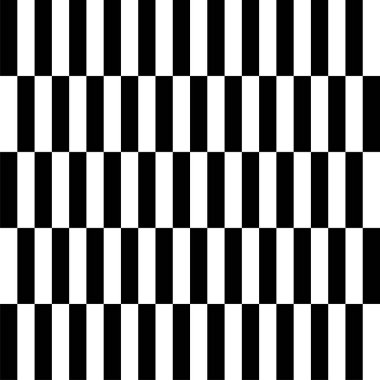 Kusursuz vektör deseni. Geometrik kare arkaplan. Siyah ve beyaz renkler. Dikey vektör karosu. Soyut illüstrasyon.