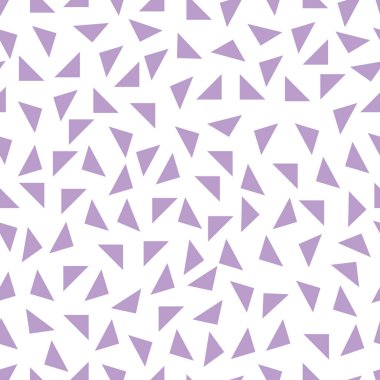 Üçgen arka plan. Kusursuz desen. Geometrik soyut doku. Pembe ve beyaz renkler. Çokgen mozaik tarzı. Vektör illüstrasyonu.