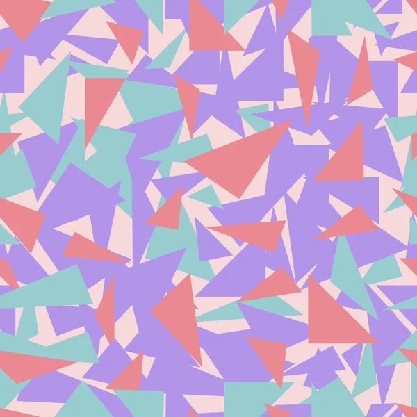 Fondo Triangular Patrón Sin Costuras Textura Abstracta Geométrica Colores Pastel — Archivo Imágenes Vectoriales