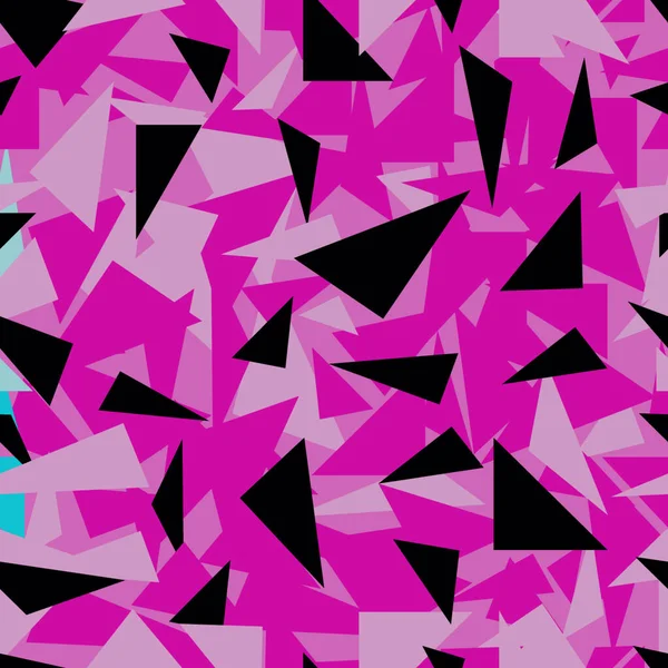 Тло Трикутника Безшовні Візерунки Геометрична Абстрактна Текстура Рожеві Чорні Кольори — стоковий вектор