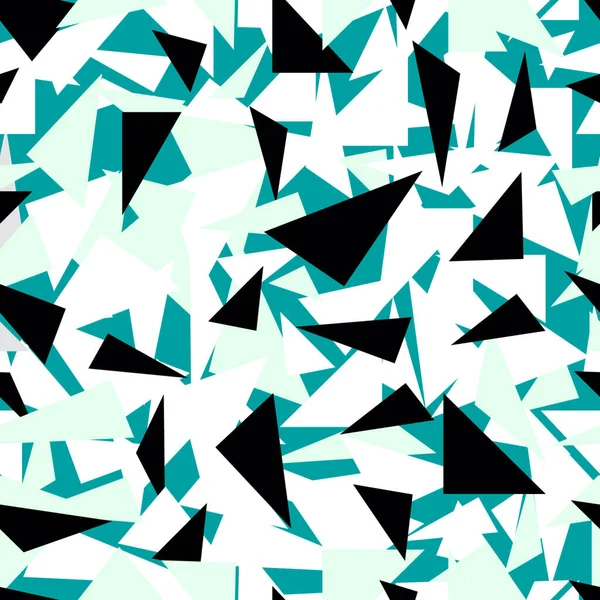 Fondo Triangular Patrón Sin Costuras Textura Abstracta Geométrica Colores Verde — Archivo Imágenes Vectoriales