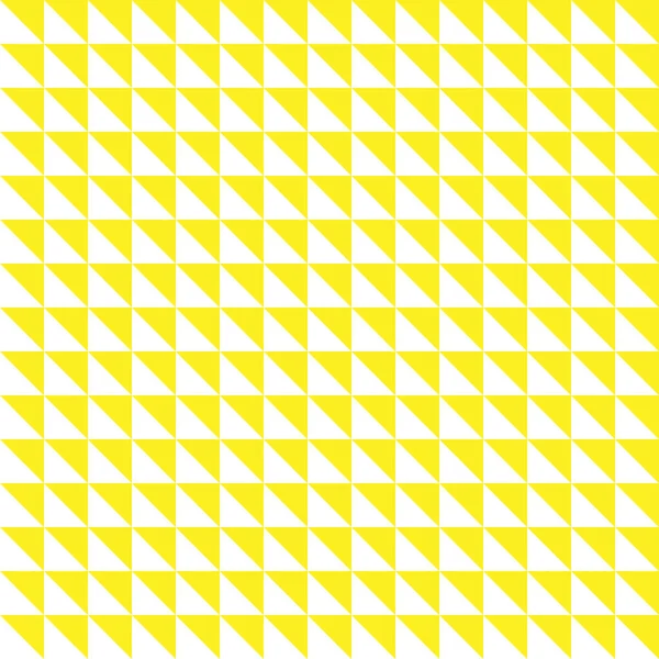 삼각형 솔기없는 패턴입니다 기하학적 추상적 노란색 흰색의 폴리곤 모자이크 일러스트 — 스톡 벡터