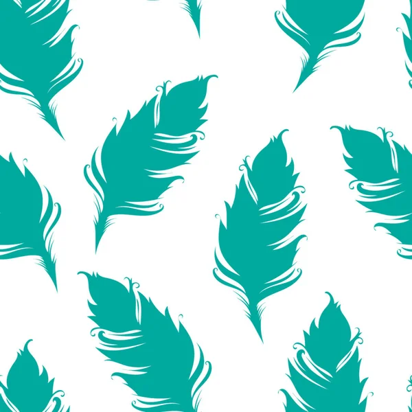 Feather silhouette isolated. Seamless pattern. Vector illustration — Stock Vector