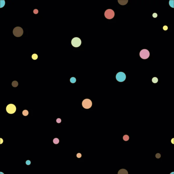 Coloré pointillé motif sans couture. Polka Dot sur fond bleu Fond. Illustration vectorielle — Image vectorielle