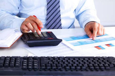 işadamı bir Resepsiyon bilgisayar grafikleri çalışma