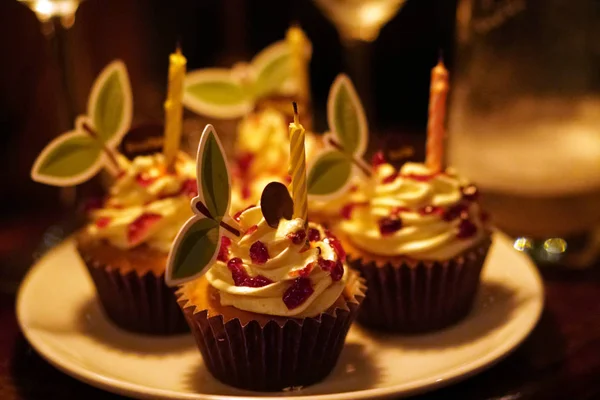 Aniversário cupcake imagem stock — Fotografia de Stock
