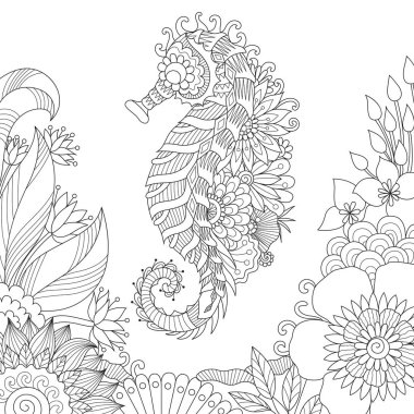 deniz atı zendoodle tasarım