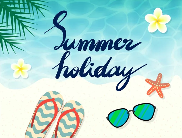 Afiche vacaciones de verano — Archivo Imágenes Vectoriales