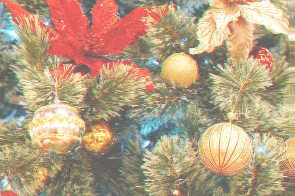 RGB Glitch χριστουγεννιάτικο δέντρο — Φωτογραφία Αρχείου
