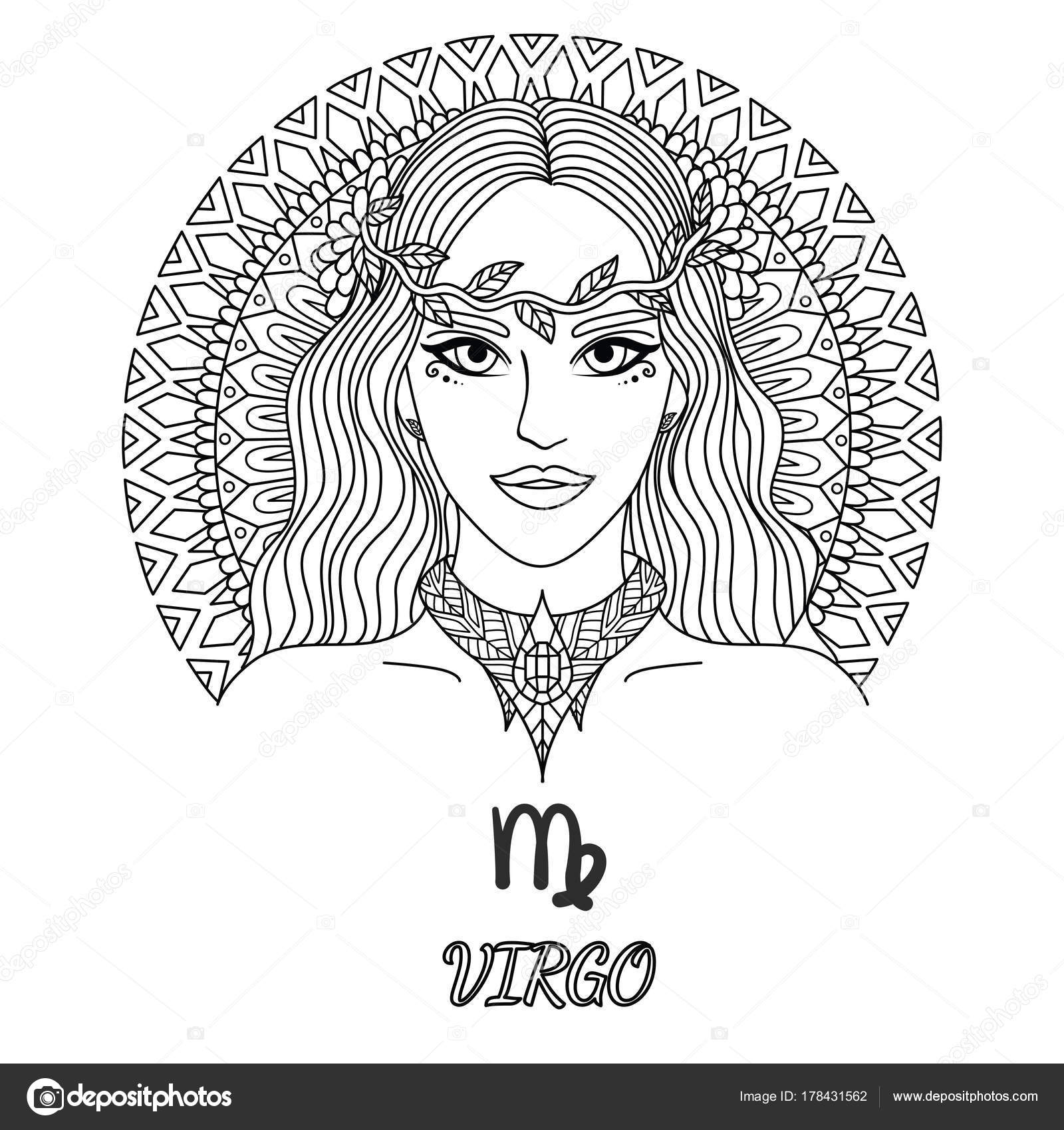 T-shirt Feminina Desenho Signo de Virgem Alta Definição