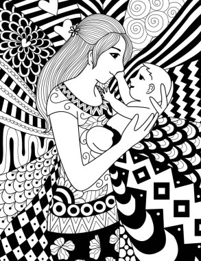 Anne holding oğul zen