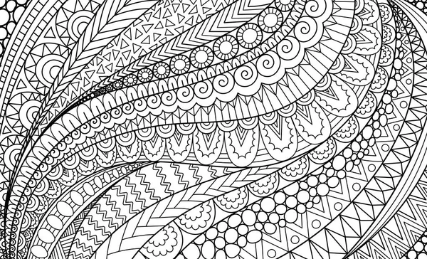 Line Art Abstract Movement Background Adult Coloring Book Coloring Page — 图库矢量图片