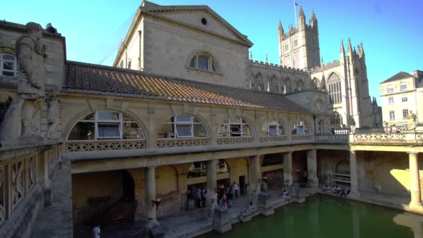 Roman Bath Bath England Storbritannien 2018 — Stockvideo