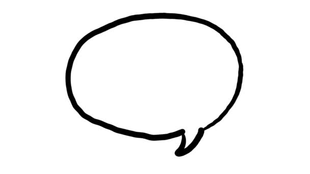 Beyaz Arkaplanda Dört Konuşma Kabarcığı Canlandırması — Stok video