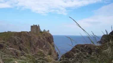 Dunnottar Şatosu yazın, İskoçya, Birleşik Krallık 2018