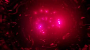3d Arkaplan için kırmızı parlak tünel oluşturuluyor