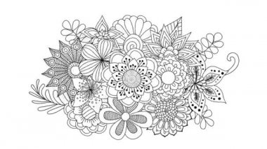 Siyah ve beyaz büyüyen çiçekler ve sonra dön, arka plan için.