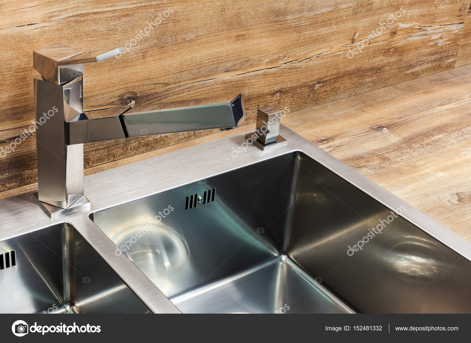 detalle de un cocina de diseño rectangular fregadero con grifo ... detalle de un cocina de diseño rectangular fregadero con grifo ...