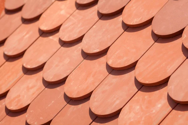 Natural red roof tile pattern.