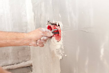 Elektrikçi yükleme duvar güç soketi, plastik elektrik bağlantı kutusu.