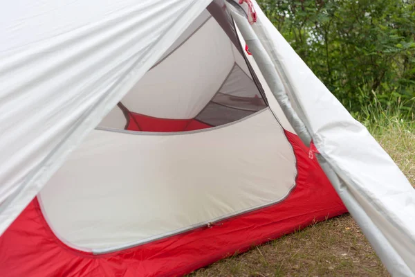 Camping Entrée Tente Gros Plan — Photo