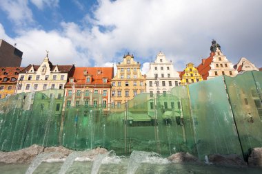 Wroclaw, Polonya, Avrupa'nın konumu ünlü Pazar Meydanı. Silesia tarihsel başkenti. Güzellik dünya.
