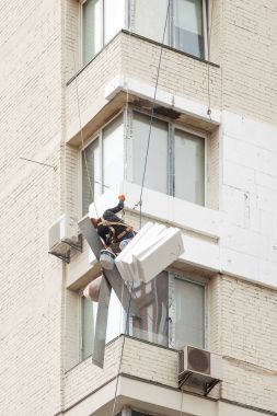 Duvar ısı yalıtımı, endüstriyel tırmanma, yüksek irtifa iş, köpük plastik veya strafor ile duvar yalıtımı