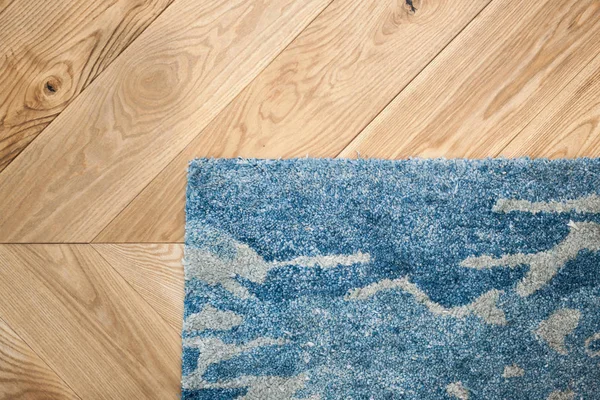 Laminate Parquete Floor Light Wooden Texture Beige Soft Carpet Warm — Stock Photo, Image