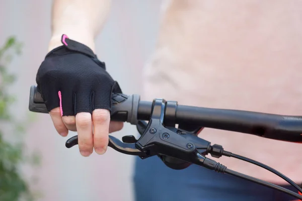 Bicycle Steering Wheel Speed Selector Cables Brakes — Stock Photo, Image