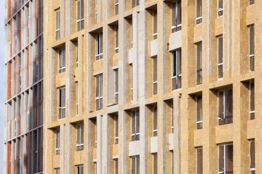 Dış duvar izolasyonu. Enerji verimliliği ev duvar yenileme enerji tasarrufu için.